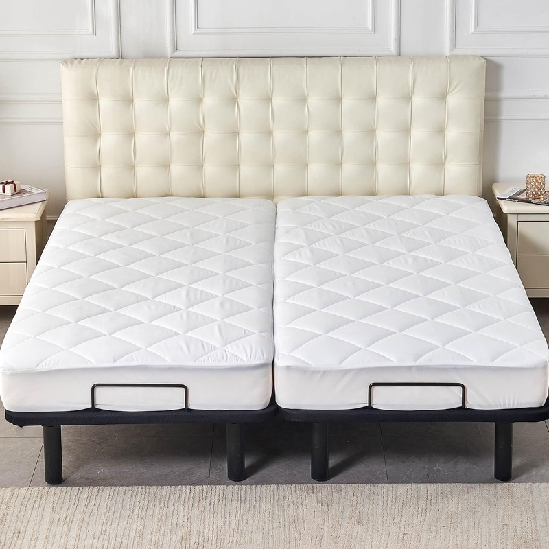 Kingnex Split California King Mattress Topper for Adjustable Bed 2