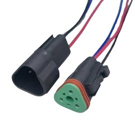 Black Male & Female Connectors for Deutsch DT Prewired DT06 DT04 (3 Pin)