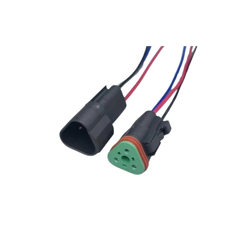 Black Male & Female Connectors for Deutsch DT Prewired DT06