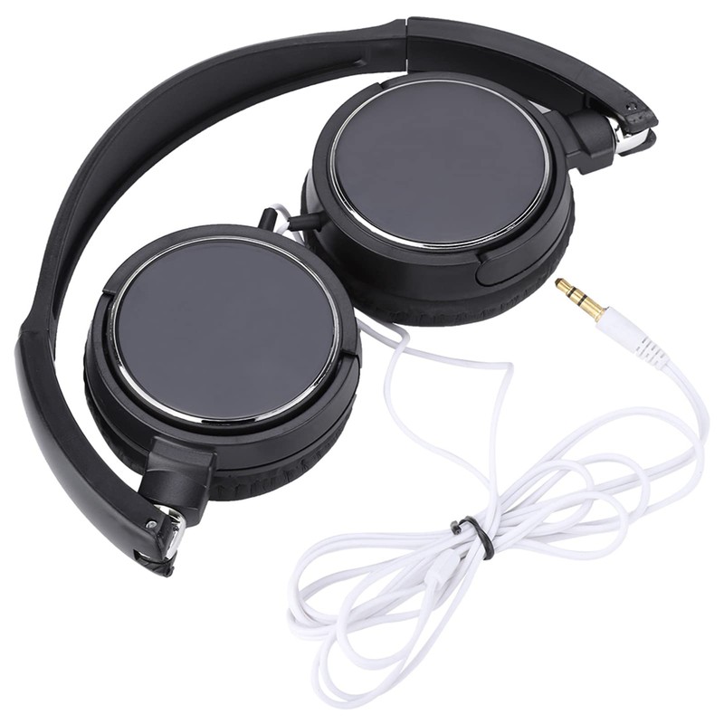 Stereo Headphones, Foldable Compact Wired Headset Stereo HiFi Music Headphones