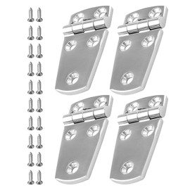 4PCS 3" x 1.5" Boat Hinges 316 Stainless Steel Marine Grade, 76mm x 38 mm Heavy Duty Door Hinge with Screws for Ship RV Yacht