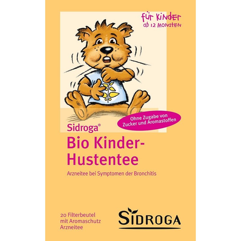 Sidroga Bio Kinder-Hustentee – Arzneitee mit Heilpflanzen bei Erkältung und