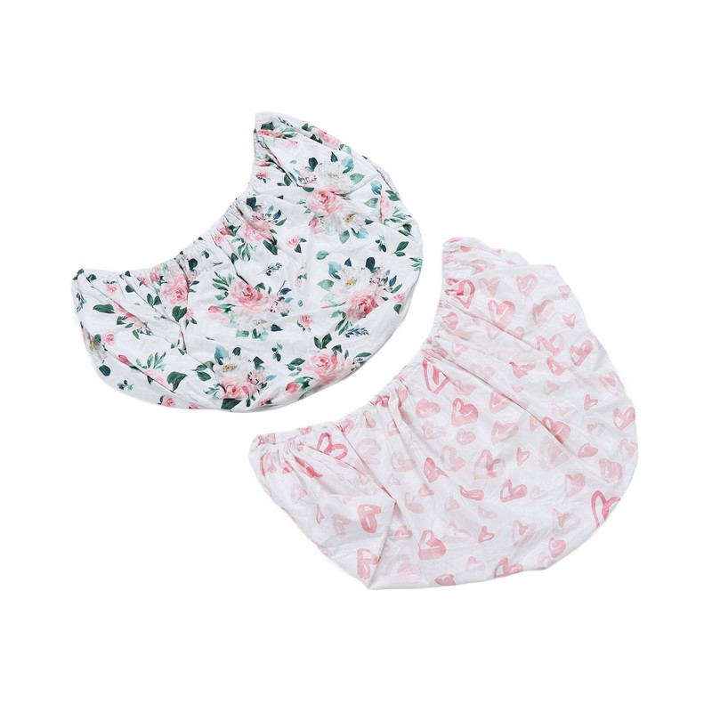 2Pcs Bassinet Sheet Polyester Cotton Breathable Elastic Bassinet Pad Mattress
