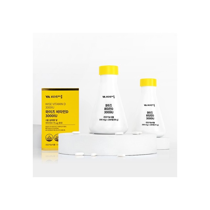 Vitamin Village Vitamin D 3000 IU 180 Tablets, 1 Bottle