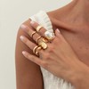Chunky Gold Rings for Women Non Tarnish Stackable Rings for