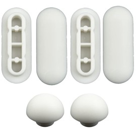 Toilet WC Seat Buffer Set Toilet Seat Bumper Noise Dampening Bumpers Gasket Toilet Seat Buffer Set Universal Toilet Bumper Replacement Cushioning Pads (White) (White)