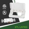 RVGUARD RV Spring-Loaded Weatherproof Receptacle Cover in White (Receptacle Included)