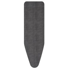 Brabantia Size D (53 x 18 in) Replacement Ironing Board Cover with Thick Foam & Felt Padding (Denim Black) Easy-Fit, 100% Cotton