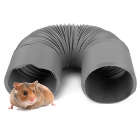Extendable Hamster Tube, Plastic Animal Tunnel, 10 x 100 cm, Small Pet Cage Play Tunnel for Guinea Pigs, Marmot, Hedgehog, Chinchillas, Rats, Ferrets, Degus and Dwarf Rabbits (Grey)