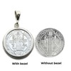 St. Benedict .999 Pure Silver coin on a .925 Sterling