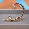 Unbranded Cute Cat Cuff Earring Wrap - Left Ear, Gold
