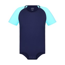 Landofgenie Mens Short Sleeve Onesie Pajamas Jumpsuit Stretchy Cotton Bodysuit One Piece Sleepwear Blue S