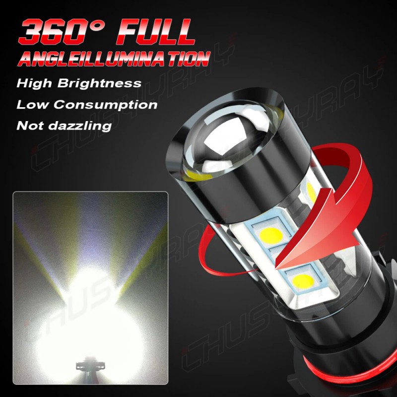 CHUSYYRAY Bright H13 LED Bulb Headlight+Fog Upgrade Kit For 2018