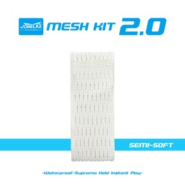 Jointlax Lacrosse 2.0 Semi-Soft Complete Kit Lacrosse Mesh and Strings - White