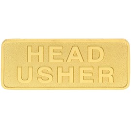 Head Usher Badge, Gold - Magnetic, Church or Organizations