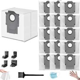 16 Pack Dust Bag Compatible with Roborock S8+ S8 Pro Ultra S7 MaxV Ultra S7 Pro Ultra Q7+ Q7 Max+ T8 Q5+ G10S PRO Q7 Max+ Q8 Max+ Robot Vacuum Cleaner, 3L Large Capacity Disposable Bag Replacement
