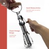 Hommony Classic Vintage Wooden Manual Rotary Egg Beater - 12-Inch
