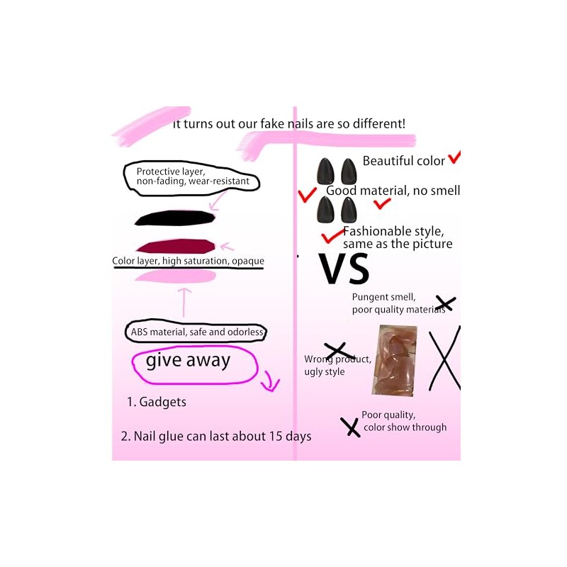 Press type fake nails (milky white)