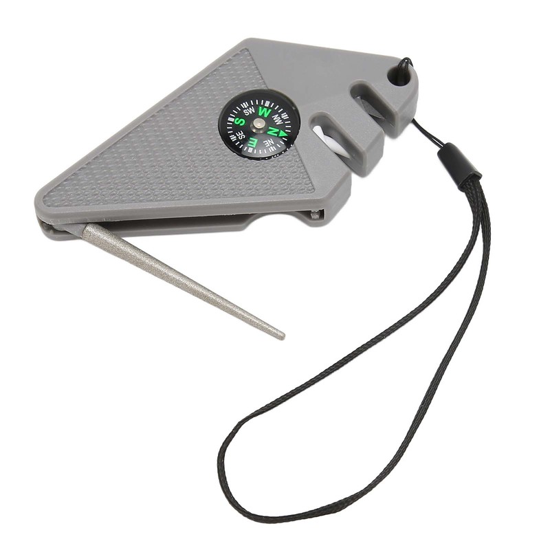 2PCS 6 in 1 Outdoor Knife Sharpener with Compass Survival