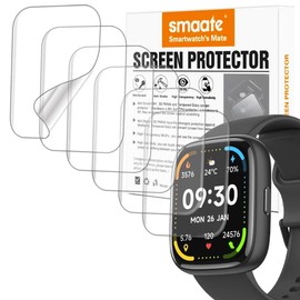 smaate Compatible with Faweio IDW26 1.83”, Soft Smart Watch Screen Protector, TPU, 6-pack, Full Coverage, Bubble Self-healing