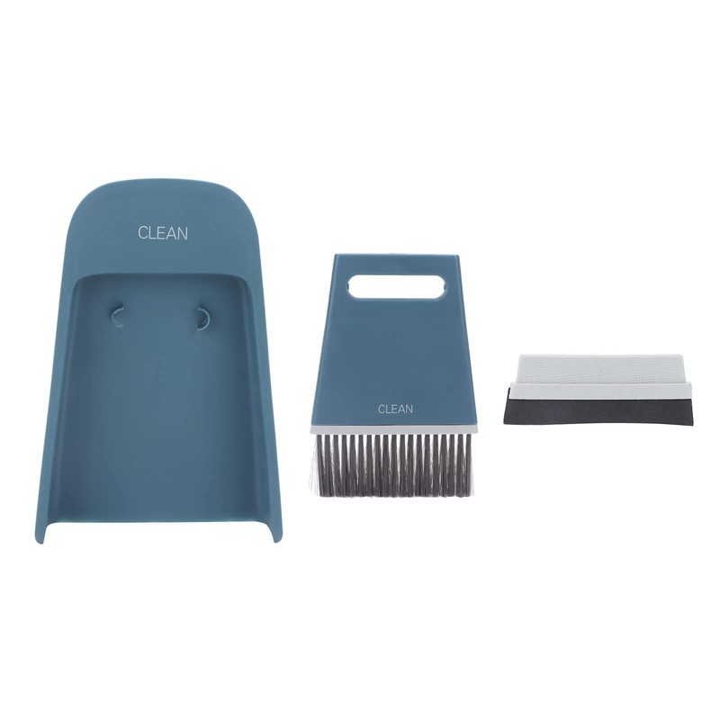 Small Table Dustpan Brush Set, 2 Brushes and 1 Dustpan