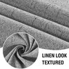 H.VERSAILTEX Linen Look 100% Blackout Curtains 84 Inches Long for