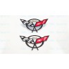 AUTO 2PC 1997-2004 C5 Corvette Black Front Rear 50Th Anniversary