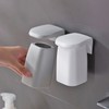 Bathroom toothbrushing cup holder (white) Magnetic upside down personal cup holder sanitary white 10ea