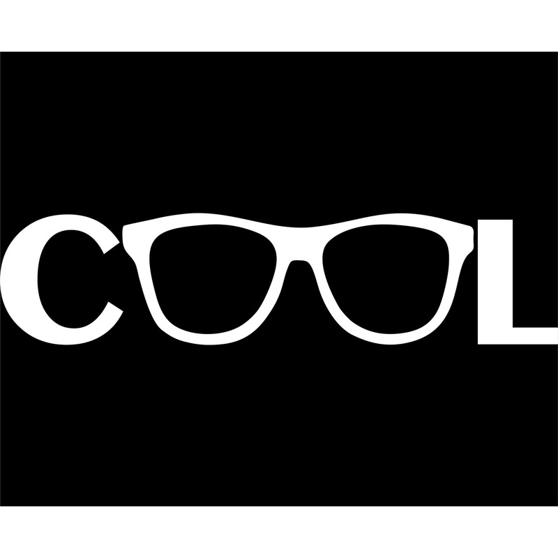 Cool - 8 3/4"x 2" - Vinyl Die Cut Decal/Bumper