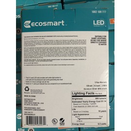 ECOSMART LED 9.5w A19 Bulb Replace equivalent 60w Incandescent / 4-Pack