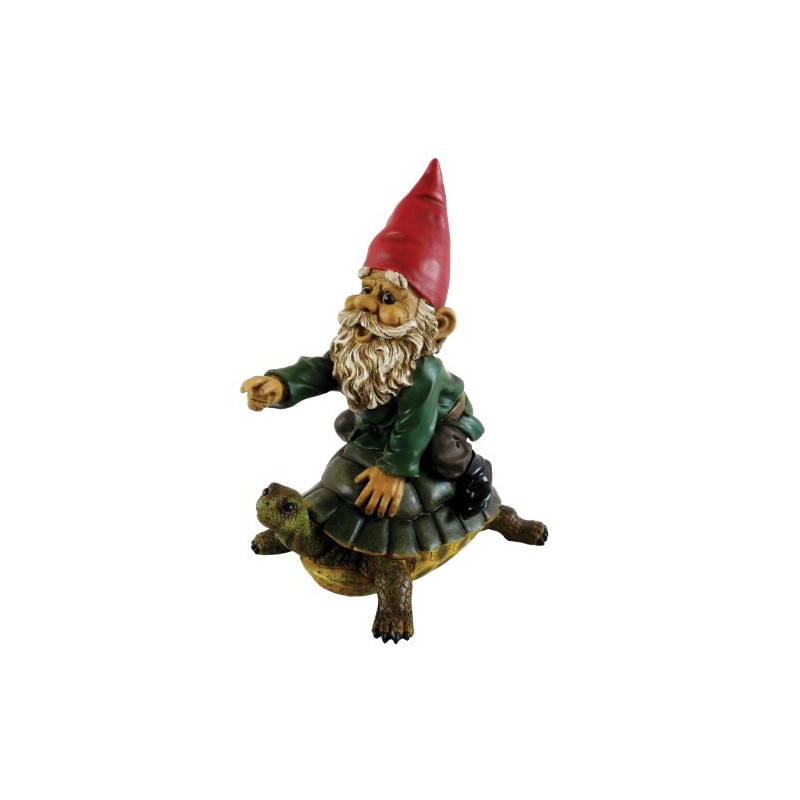 Garrold Gnome on a Turtle by Michael Carr Designs -