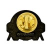 PinMart Antique Bronze Teamwork Globe Lapel Pin