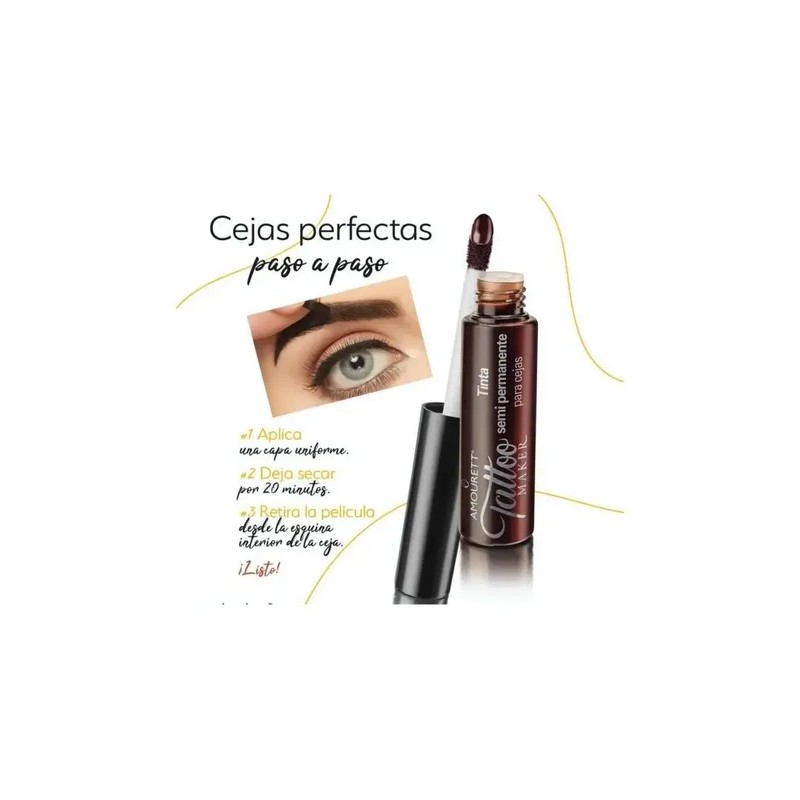 Tinta Semipermanente Cejas Tatto Larga Duración Peel Off 24h