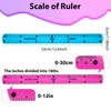 2 Pieces Flexible Ruler, 30cm/12inch Plastic Ruler Shatterproof Straight Edge