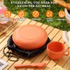 Homquen 6-Piece Camping Mess Kit with Bowl, Plate, Cup, Spoon,