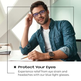 Readerest Readerest Blue Light Blocking Reading Glasses, UV Protection, Blue Light Glasses Men No Magnification