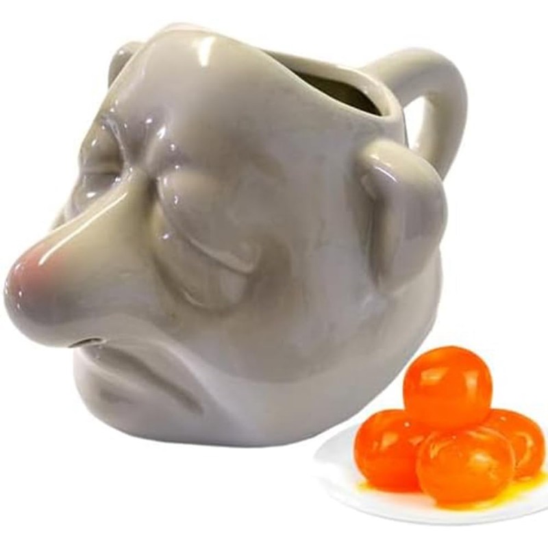 Buerjia Bogey Man Egg Separator, Nose, Ceramic Egg Yolk Separator,