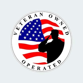 fagraphix Veteran Owned Operated Sticker Decal Self Adhesive Business Support Military Troops Vet Veterans 4.00" Wide