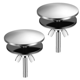 BangBoom 2PCS Kitchen Sink Hole Cover Stainless Steel Faucet Hole Covers 2 Inch Sink Sprayer Hole Cap Sink Tap Hole Plate Stopper Cover Blanking Metal Plug (Silver)