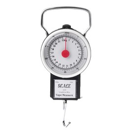 GUMEI 22kg/50lb Portable Hanging Scale Balance Fish Hook Weighing Balance Kitchen With Measuring Tape Measure Fishing Scales