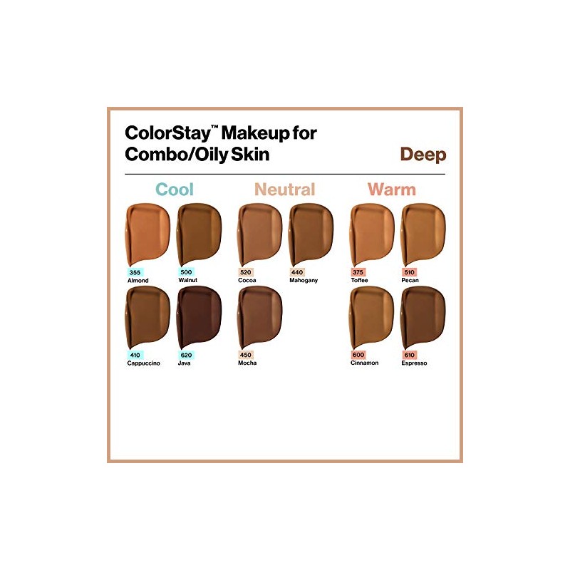 Revlon Base de Maquillaje ColorStay Make Up Cutis Mixto/Graso, Early