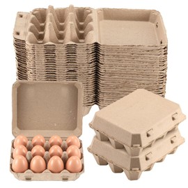 MESHKA Egg Cartons 30 Pack,Classic 3x4 Style Holds 12 Large Eggs, Sturdy Design Made from Recycled Cardboard.