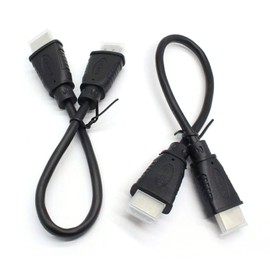 Security-01 2-Pack 4K HDMI Cable, 0.25m/9.86inch HDMI Jumper, OD 5.0mm, Hight Speed HDMI Cable