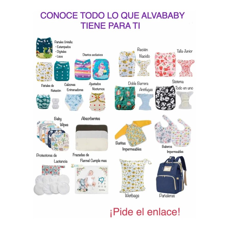 3 Pañales Ecológicos Alvababy Junior Extra Grande 2 A 5
