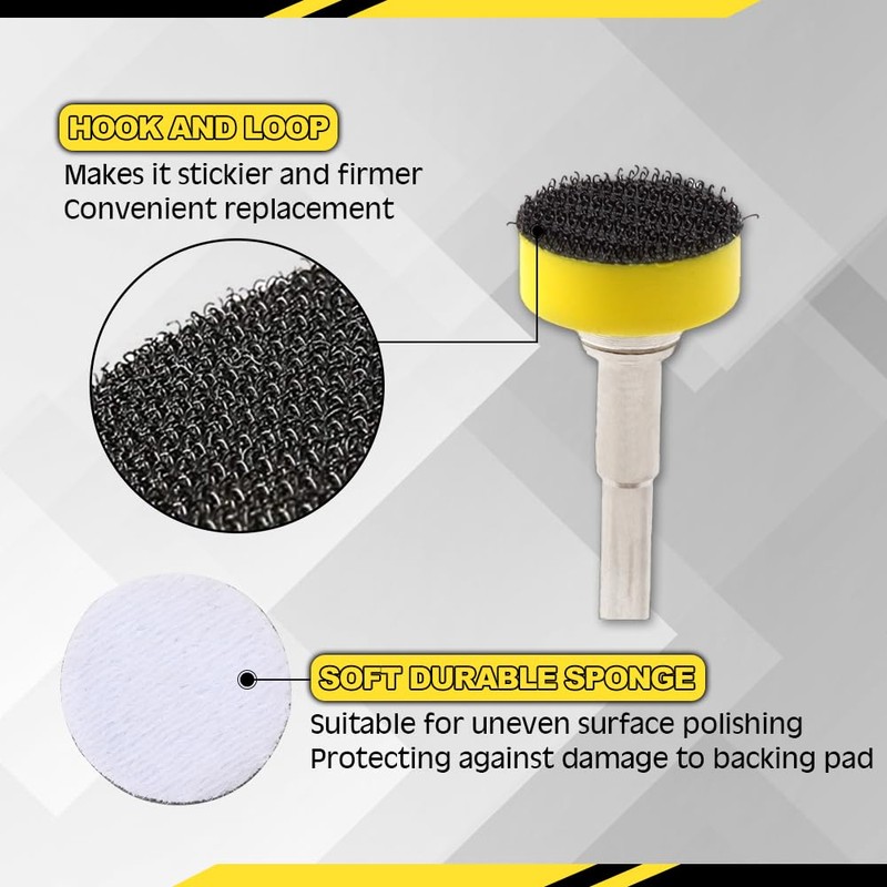 SPEEDWOX 5 Packs 1 Inches Hook and Loop Sanding Discs