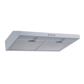 Winflo 30 In. Convertible Under Cabinet Range Hood in White with Mesh Filters and Push Buttons