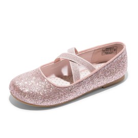 DREAM PAIRS Girls Mary Jane Ballet Flats, pink