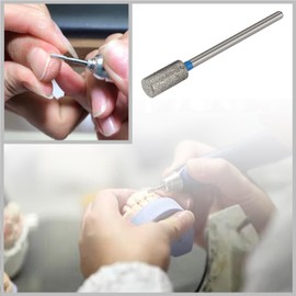 OTOTEC Pack of 2 Nail Drill Bits Diamond Drill Bits 2.35 mm Handle Diameter Cuticle Bit for Electric Nail Drill for Nail Care Foot Care Home Salon and DIY Medium