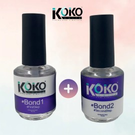 Bond 1 Y 2 Adherente + Deshidratador. Uñas. Koko Nails Color Paquete