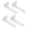 Mooche 4Pcs Floating Shelf Brackets, White Shelf Brackets, Heavy-Duty Metal